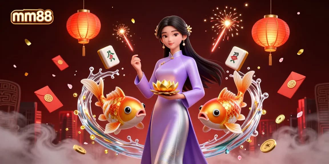 Experience thrilling games at mm88 with this captivating casino-themed illustration.
