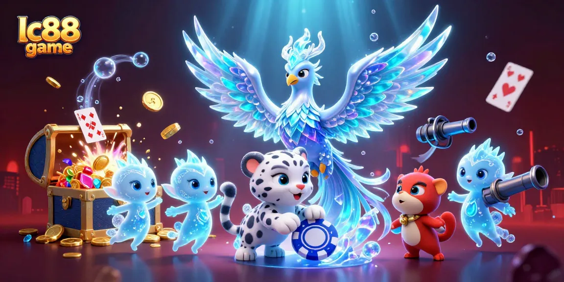 Experience thrilling gaming adventures with lc88 game, featuring vibrant characters and sparkling casino elements.