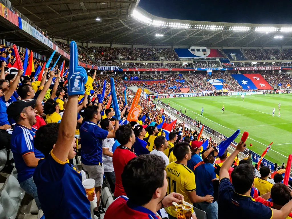 Fans celebrating passionately at a football match, showcasing the excitement of gavangtv sports.