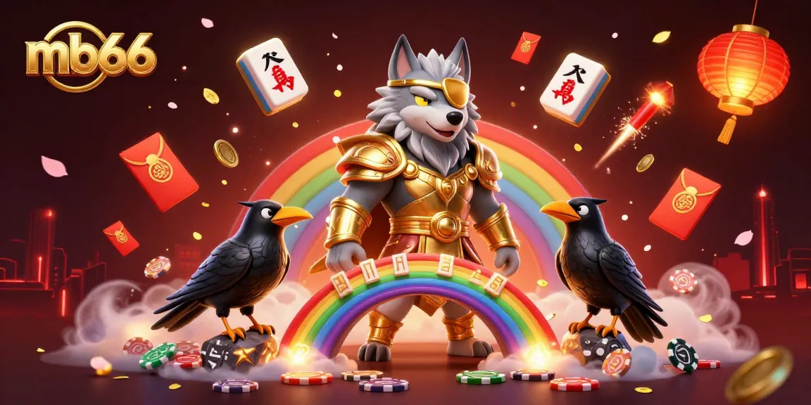 Engage with the vibrant world of mb66 casino through 3D mythological characters amid dynamic casino elements.