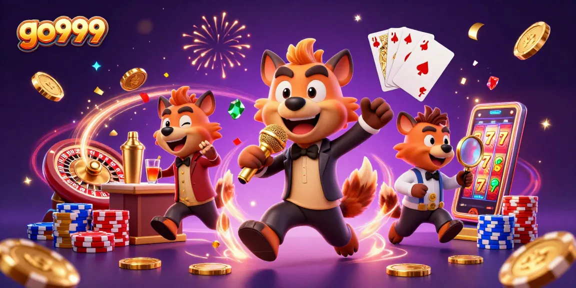Experience the fun at go999 casino with hyenas, sparkling gems, and thrilling games!