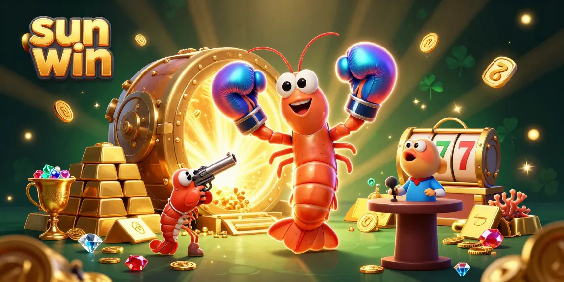 Engage in thrilling gameplay with sun win, featuring vibrant casino elements and colorful marine characters.