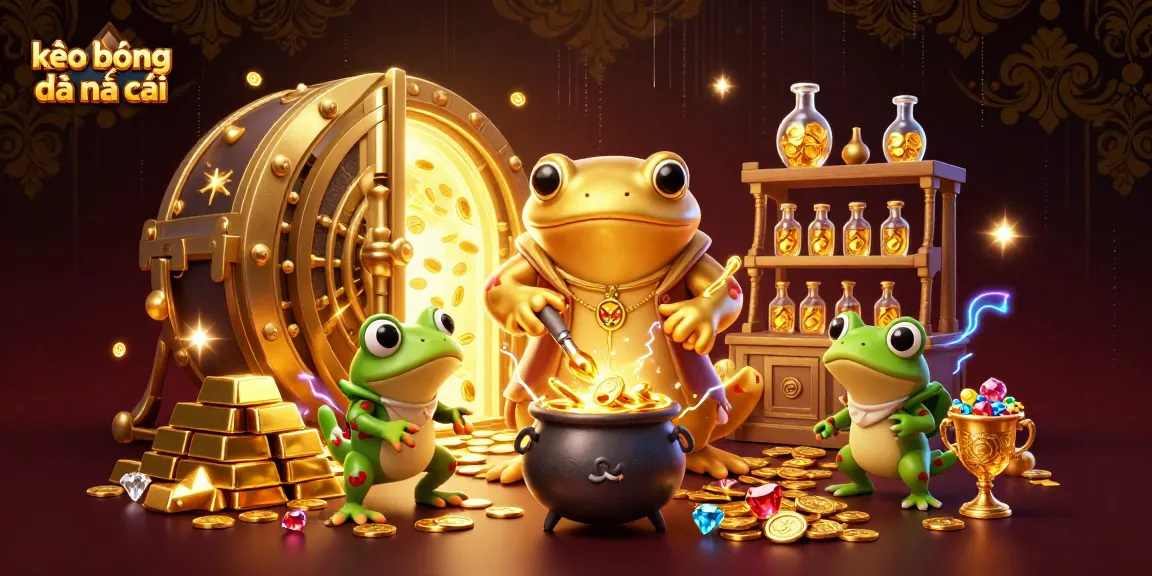 Experience thrilling moments with kèo bóng đá nhà cái amidst a dynamic casino scene of gold and excitement.