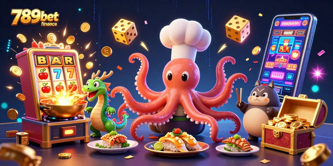 Experience the thrill of 789bet finance with dynamic slots, golden coins, and animated characters in action.