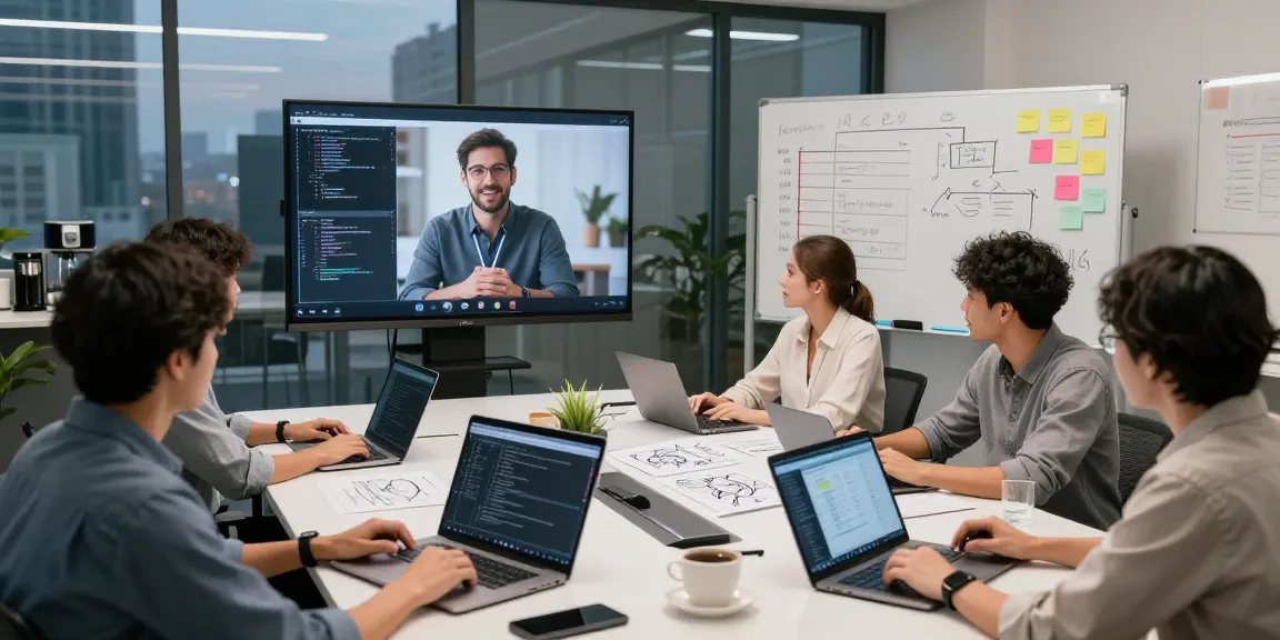 Collaboration at the WPS Official Website office with a software development team engaging over innovative projects and prototypes.