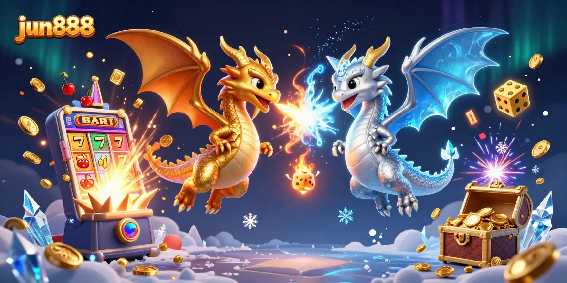 Experience thrilling wins with jun888’s vibrant dragons unleashing fire and ice amidst exploding jackpots.