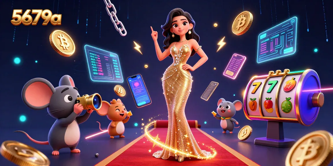 Engage with 5679a’s dynamic casino scene, featuring slot reels, Bitcoin and Ethereum coins.