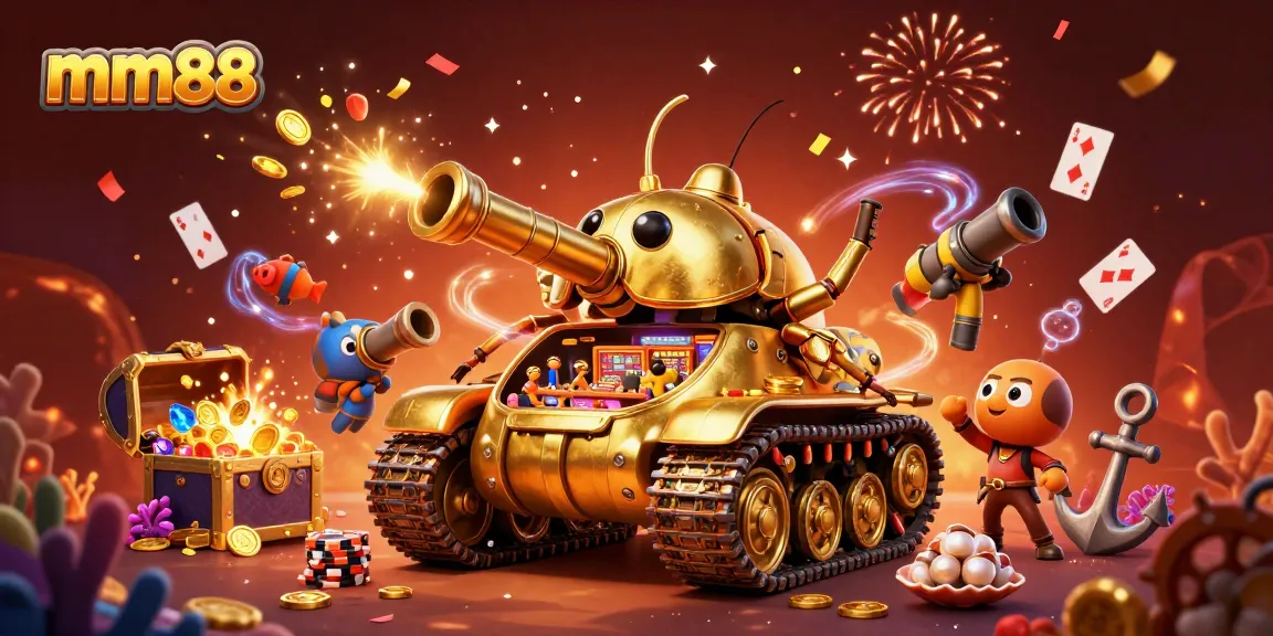 Experience thrilling gameplay at mm88 with a vibrant 3D casino scene filled with action.