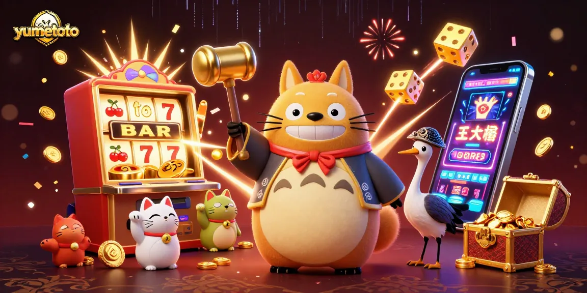 Experience exciting gameplay with yumetoto's vibrant 3D characters, slot machines, and jackpot thrills!