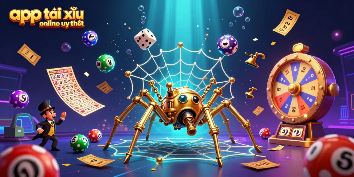 Catch winning opportunities with app tài xỉu online uy tín, featuring vibrant lottery elements in an enchanting casino scene.