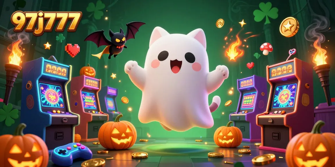 Play big with 97j777 in this casino-themed ghostly adventure filled with vibrant game elements.