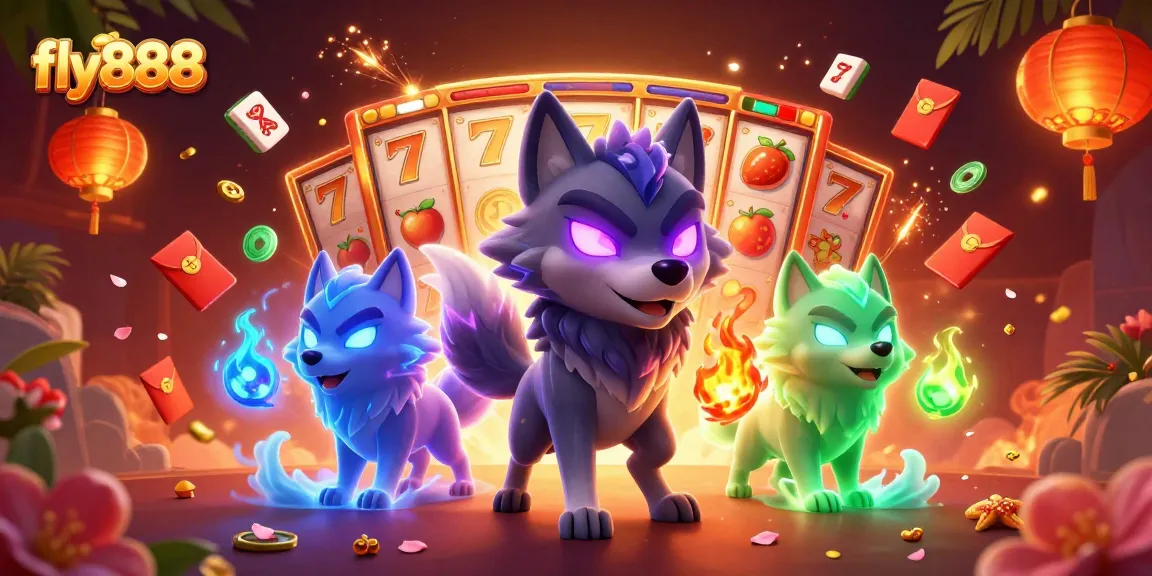 Win big with fly888's thrilling slot games, featuring vibrant characters and magical elements.