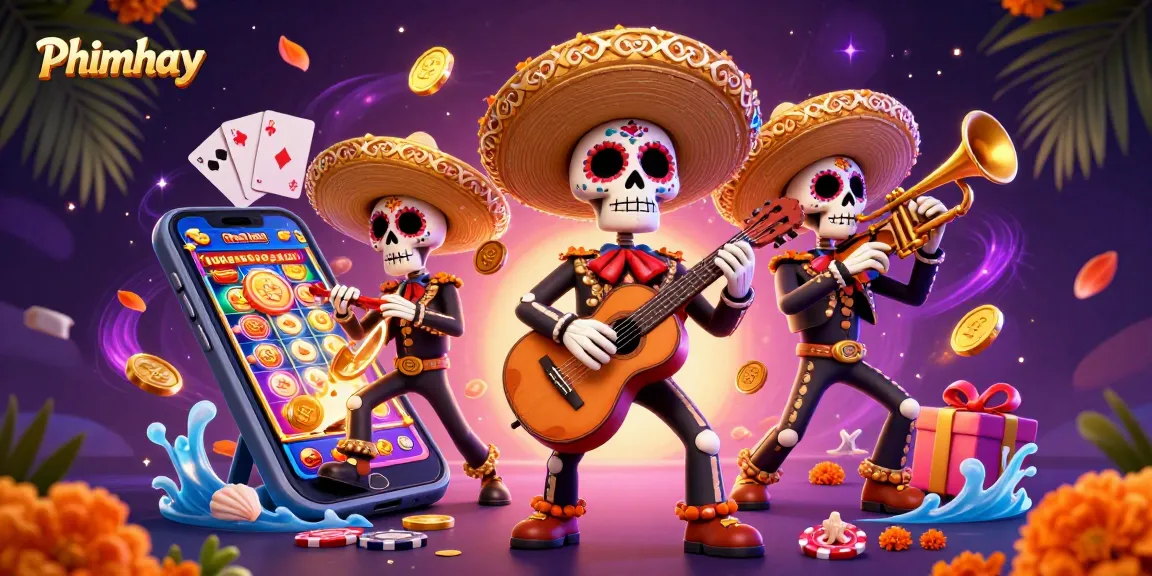 Spin the reels with Phimhay's vibrant casino scene full of action and energy.