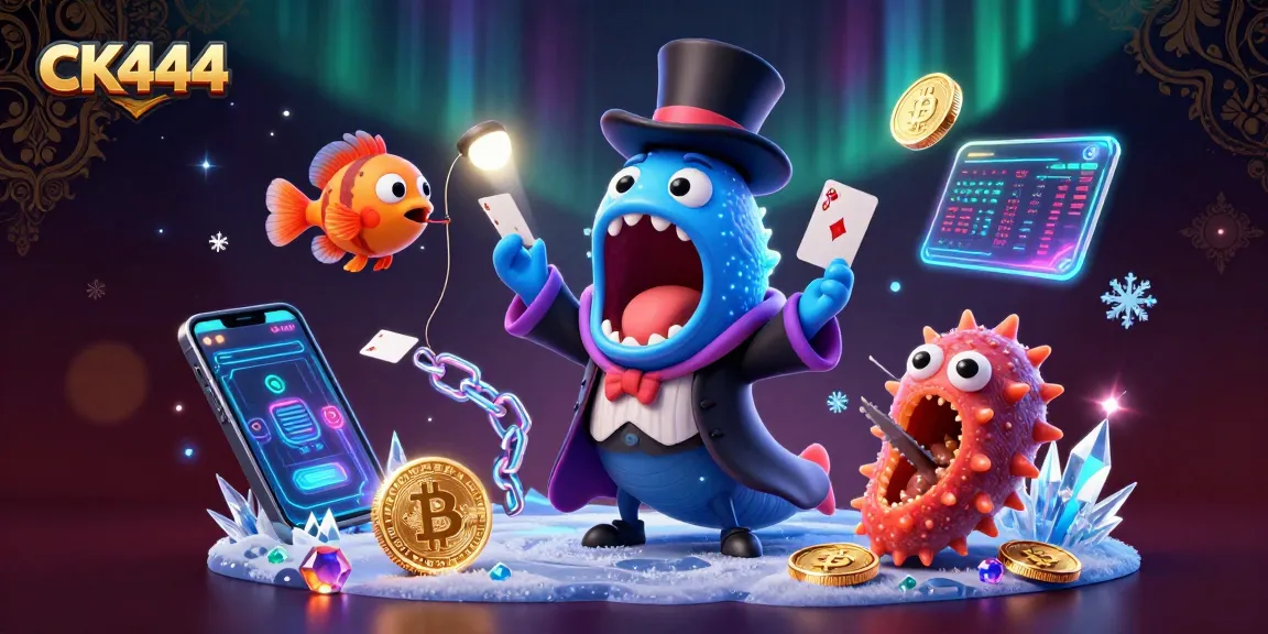 Experience vibrant gaming thrill with CK444 in this captivating deep-sea casino scene.