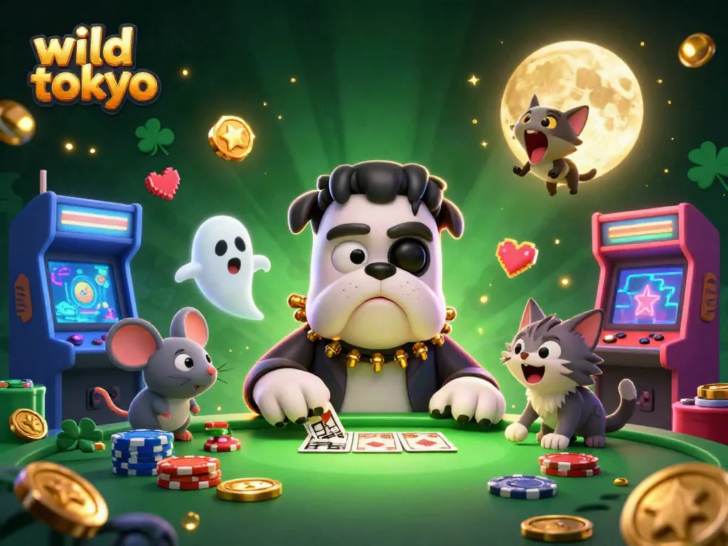 Join the action at Wild Tokyo Casino with a thrilling 3D gaming scene featuring exciting characters.