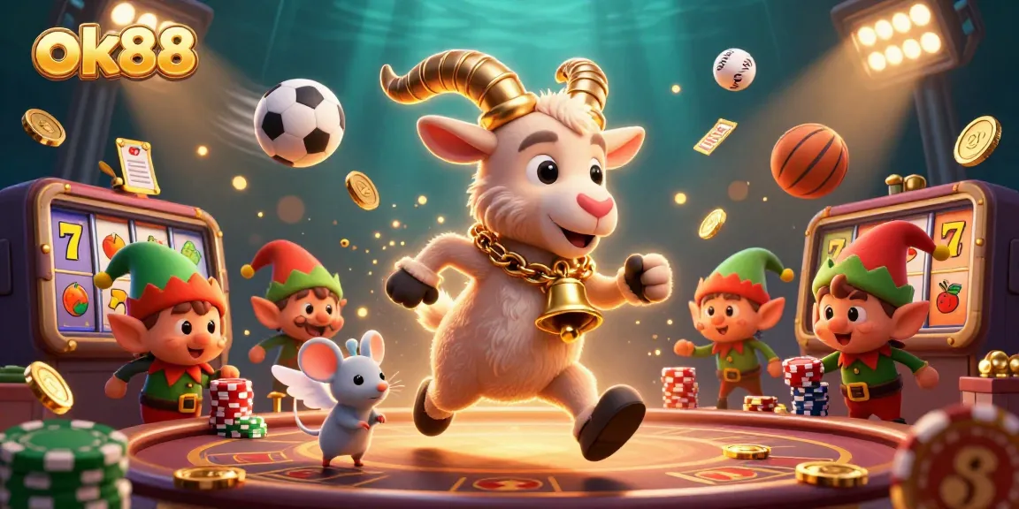 Experience the thrill of ok88 casino as Krampus, an angel mouse, and mischievous elves engage in exciting gameplay.