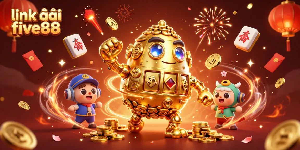 Experience the thrill of gaming with link vào five88 in this vibrant casino illustration.