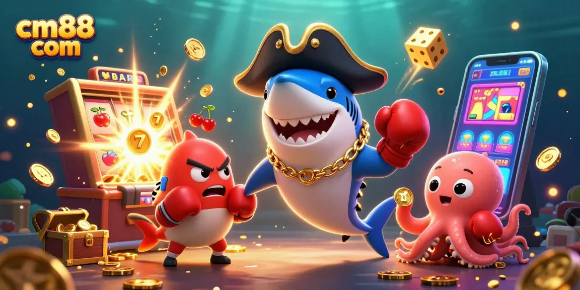 Win big with cm88 com's vibrant slot scene featuring fun characters and shining treasures.