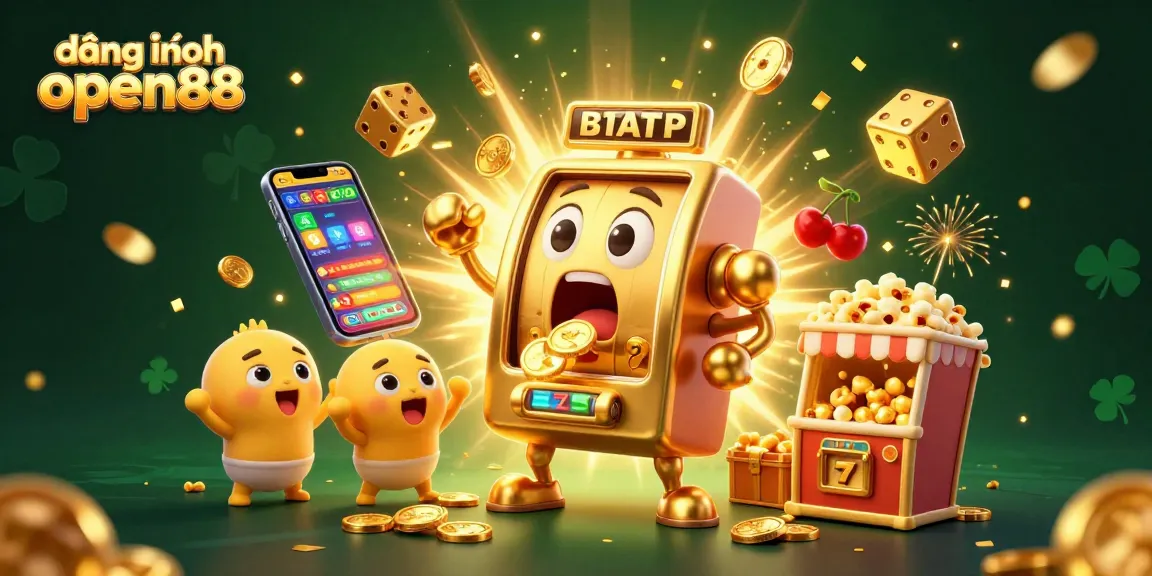 Experience exciting gameplay with đăng nhập open88 as winning symbols and coins fill the vibrant scene.