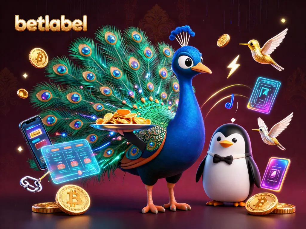 Experience gaming excitement at betlabel with a dazzling scene of cartoon characters and dynamic casino elements.